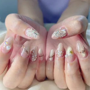 Hand-painted Nail Art by Le Bliss Nail Salon Makassar