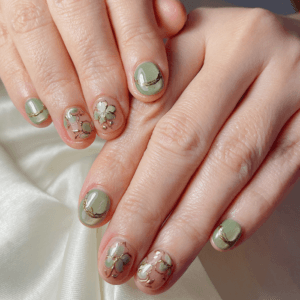 Custom Jade Nail Art by Le Bliss Nail Salon Makassar