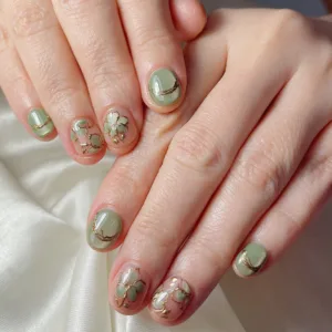 Custom Jade Nail Art by Le Bliss Nail Salon Makassar