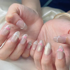 Soft Subtle Nail Art by Le Bliss Nail Salon Makassar