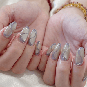 Swirl Nail Art by Le Bliss Nail Salon Makassar